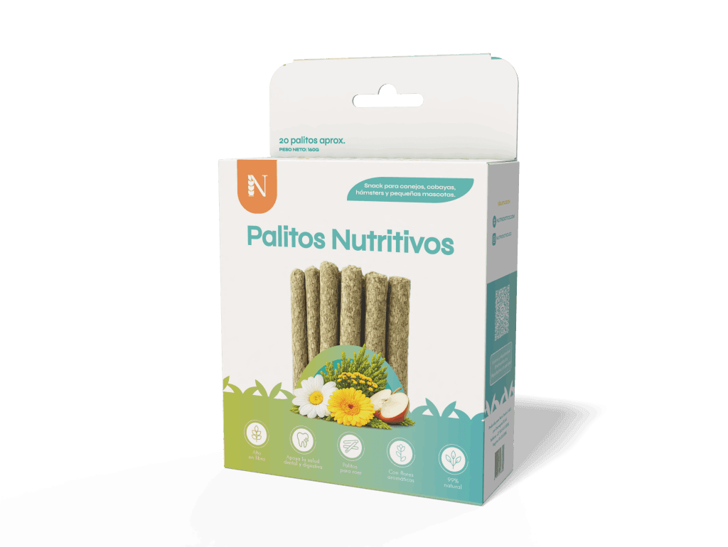 palitos nutritivos para roer comestibles Nutri exotics para conejos, cobayas, hamsters y pequeñas mascotas en colombia